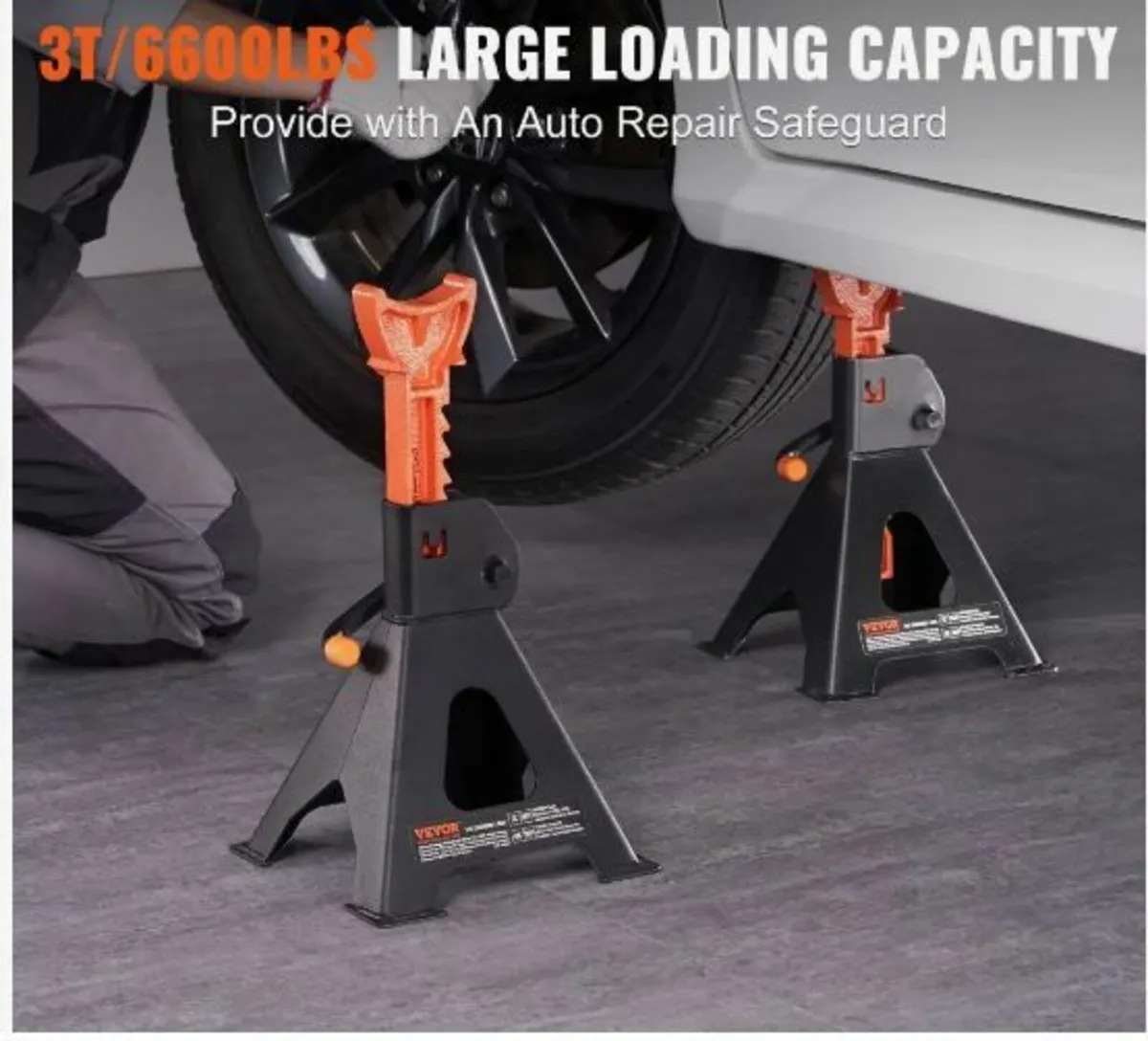 Jack Stands, 3 Ton (6,000 lbs) Capacity - Image 4