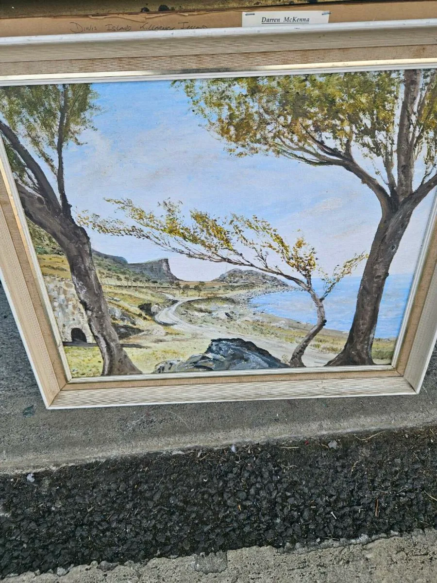 Picture Oil On Board Country Setting - Image 2