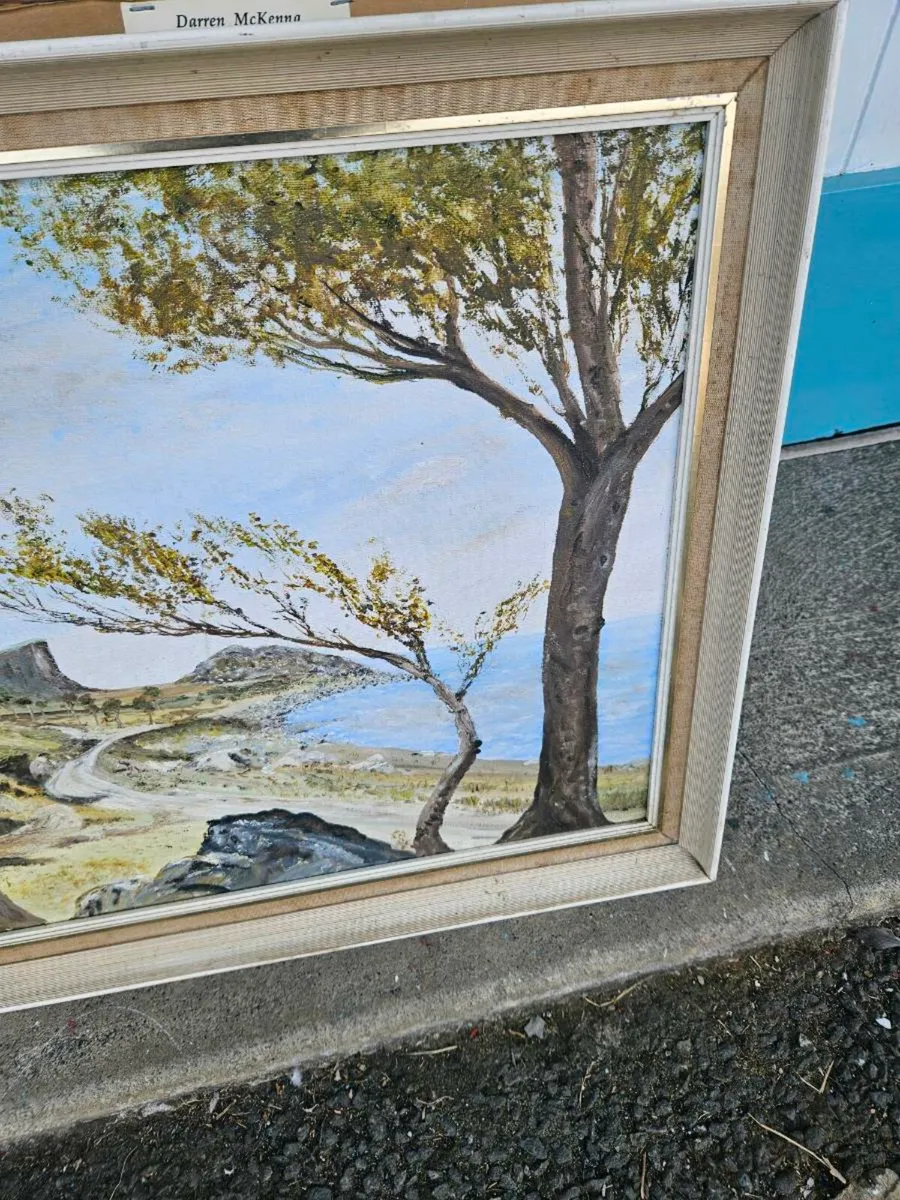 Picture Oil On Board Country Setting - Image 4