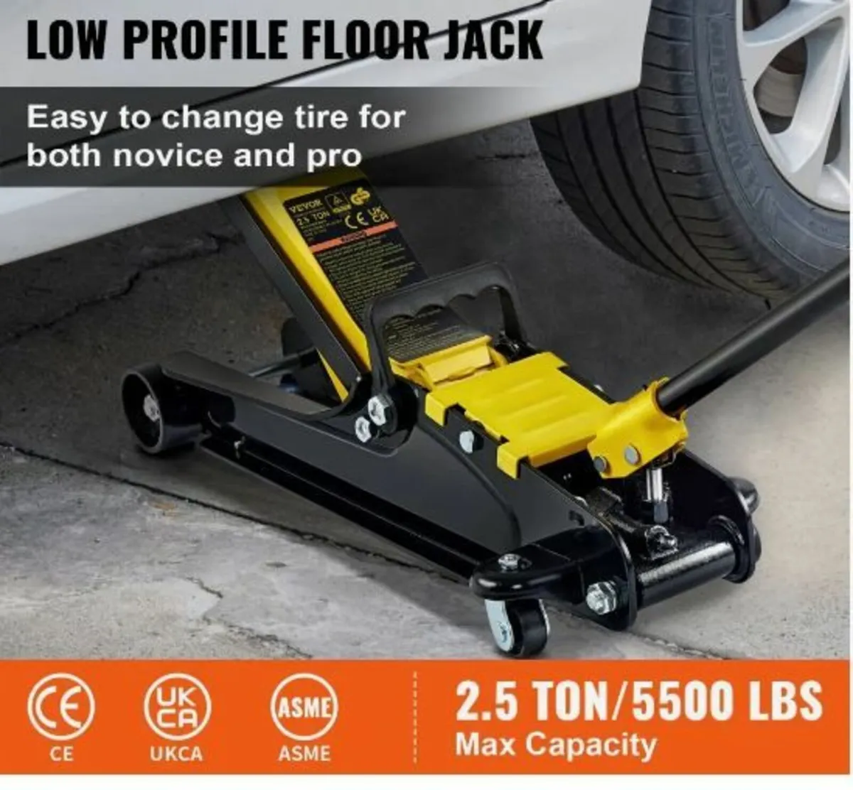 Floor Jack, 2.5 Ton Low Profile Floor - Image 2