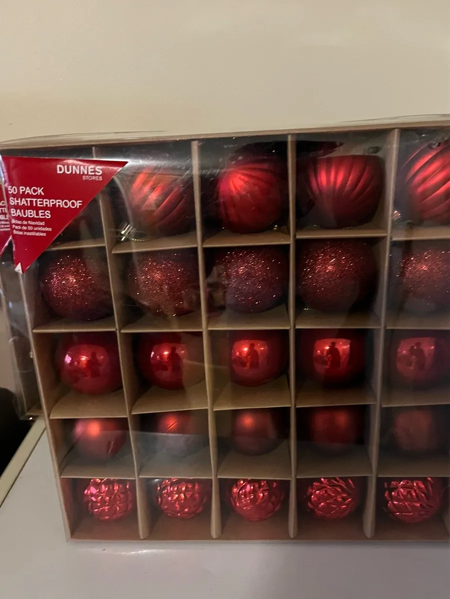 Dunnes Stores Shatterproof Baubles - Image 1