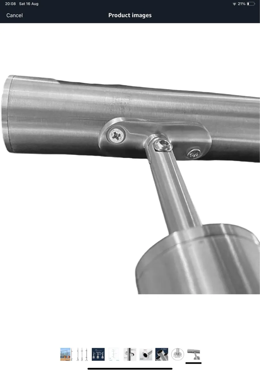 Stainless steel post for glass, balcony stairs etc - Image 2