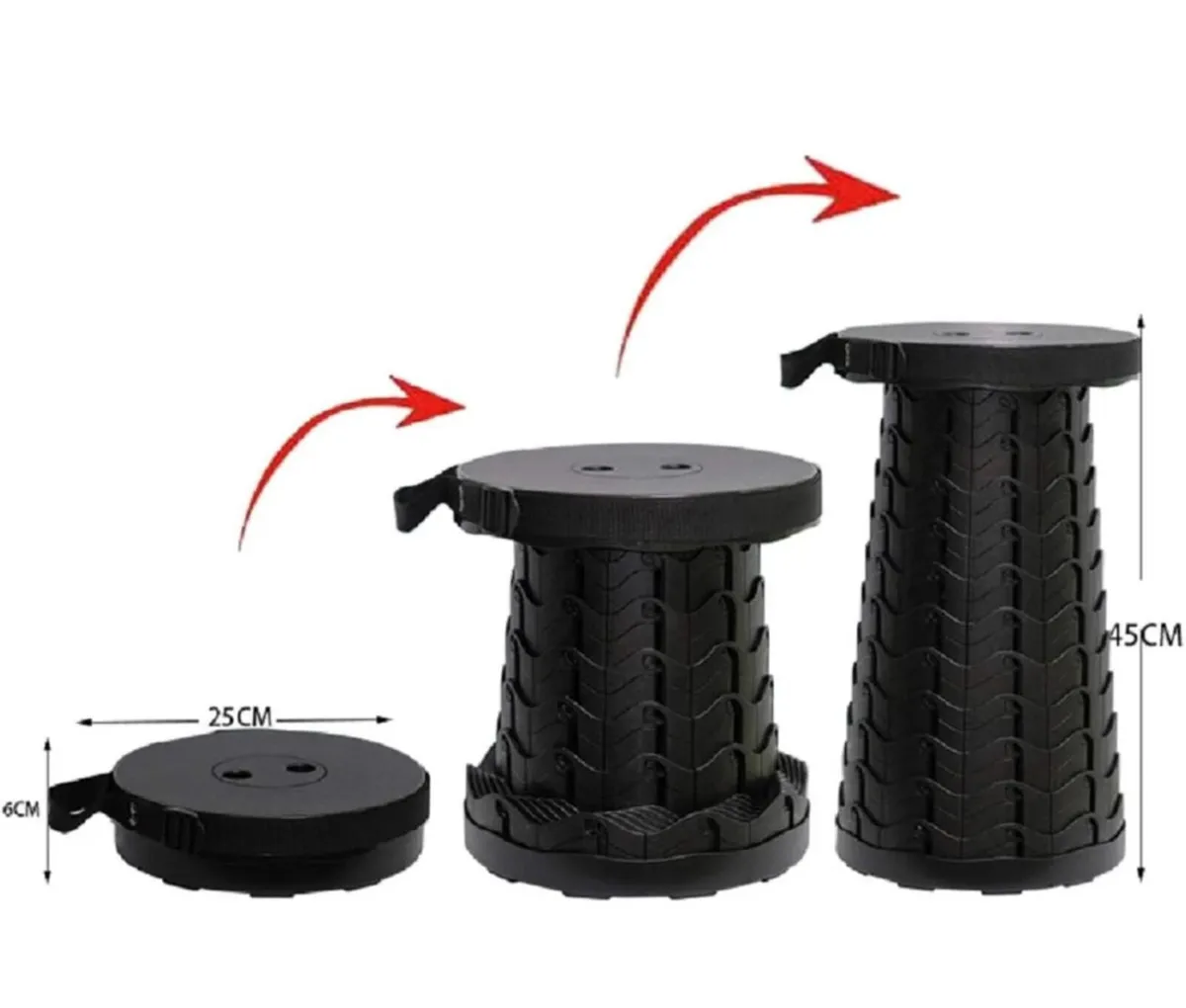 Portable Retractable Folding Stool Camping NEW - Image 2