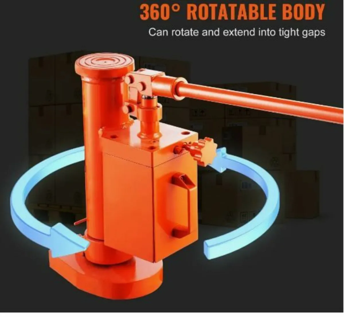Hydraulic Machine Toe Jack Lift 360° Rotatable - Image 2