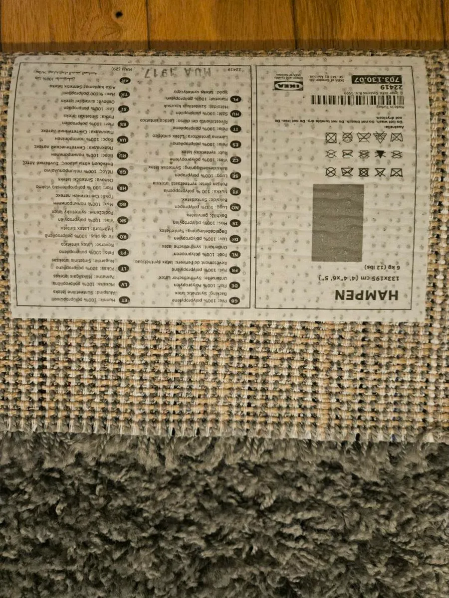 ​For Sale: IKEA HAMPEN Rug - Grey - Image 2