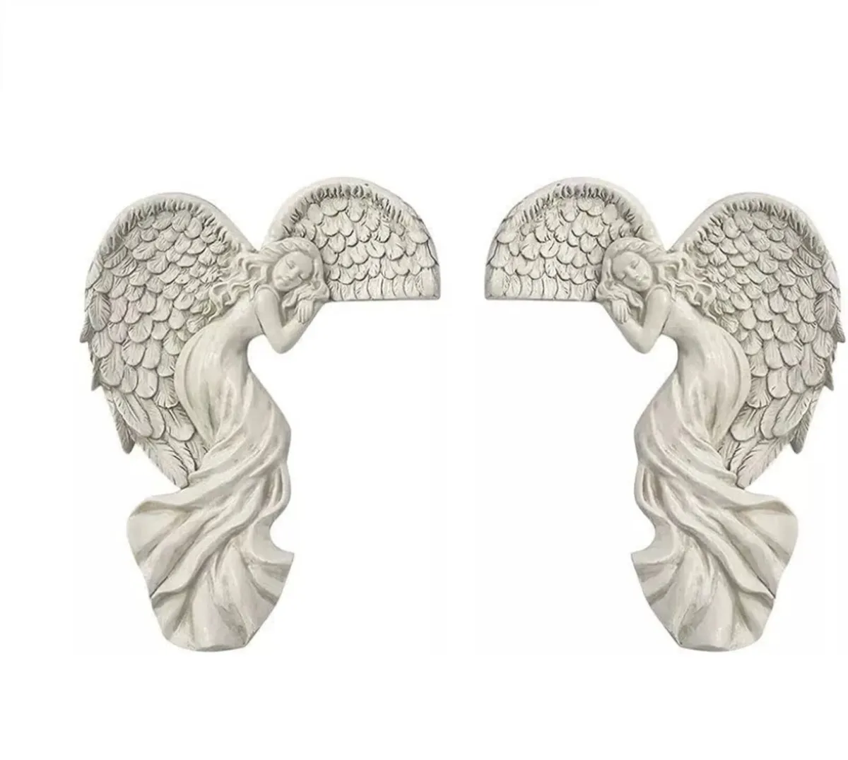 Set of 2 Door Frame Angel Wings Wall Angels - Image 2