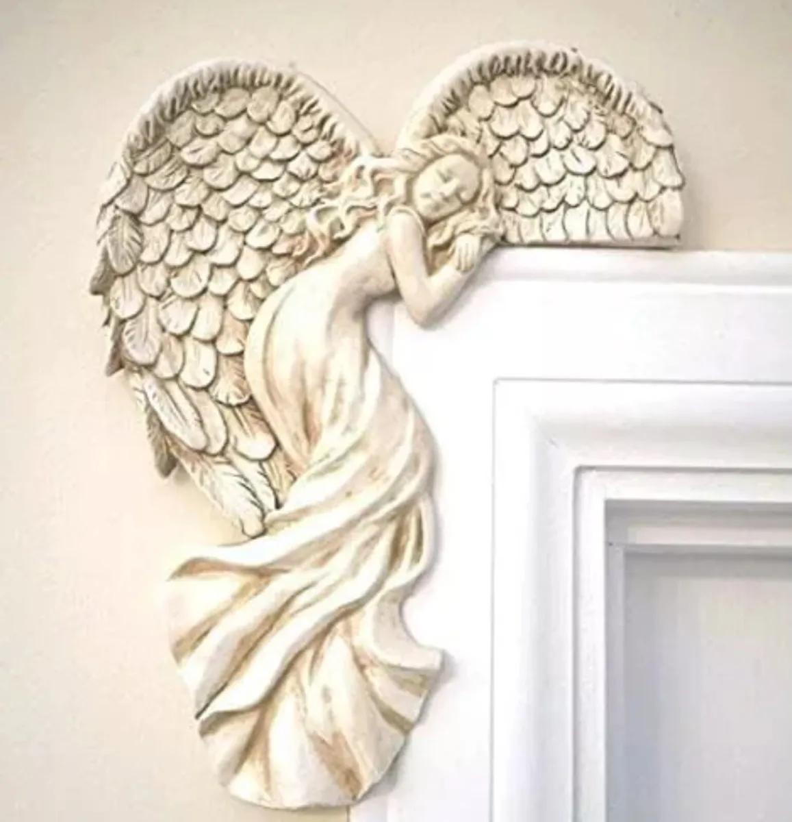 Set of 2 Door Frame Angel Wings Wall Angels - Image 3