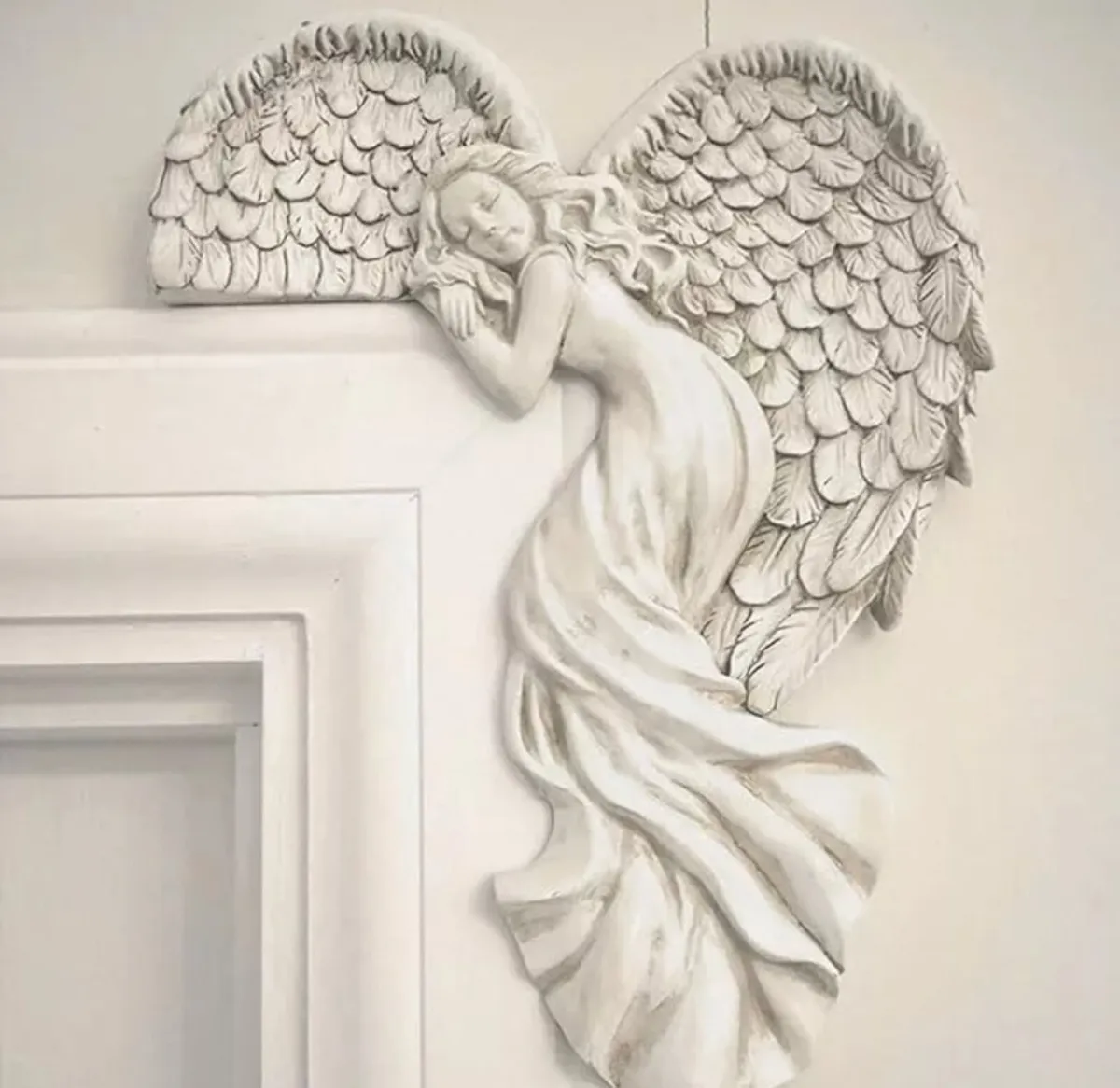 Set of 2 Door Frame Angel Wings Wall Angels - Image 4