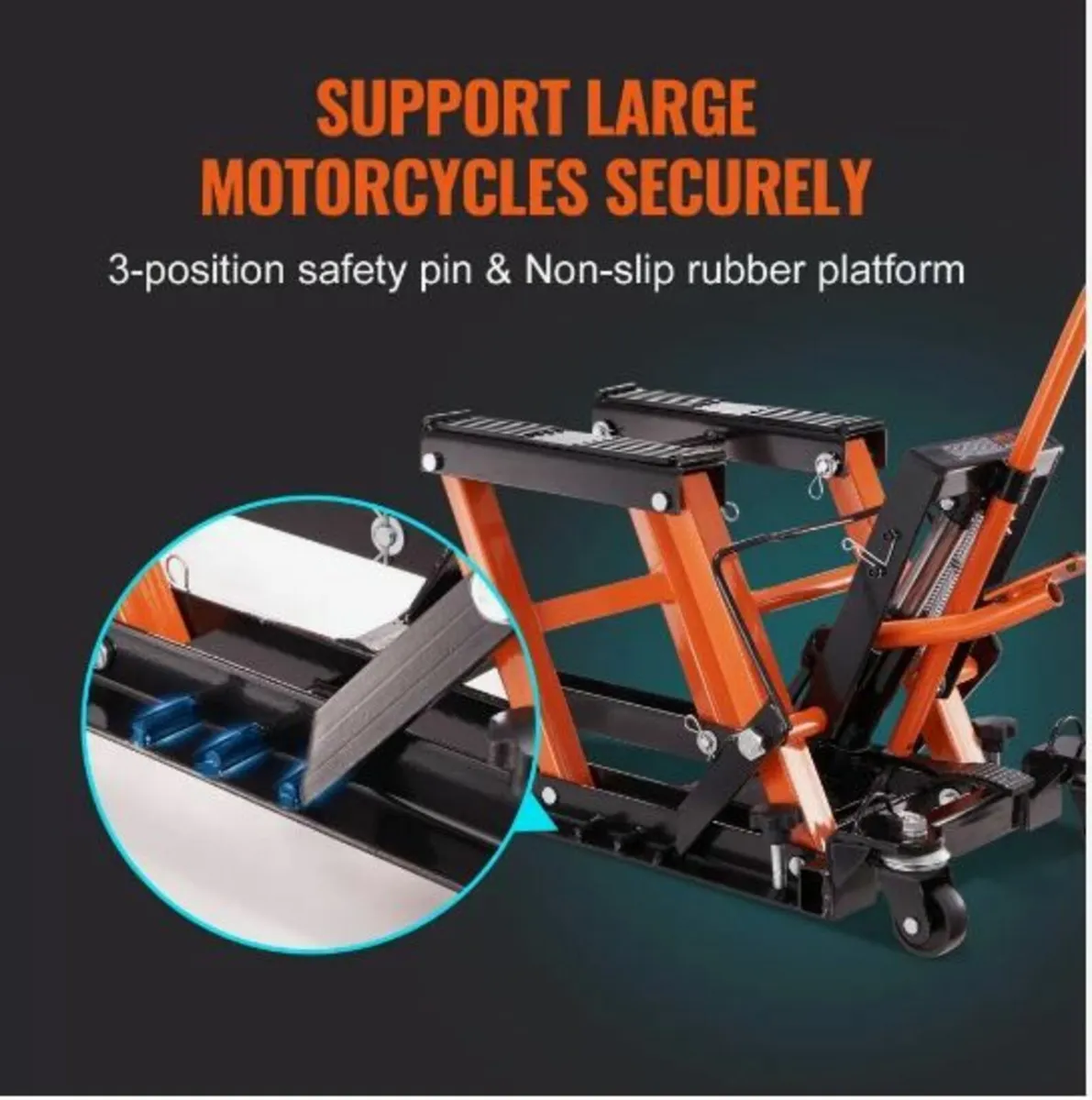 Motorcycle Hydraulic Pump Jack 680.4 kg - Image 2