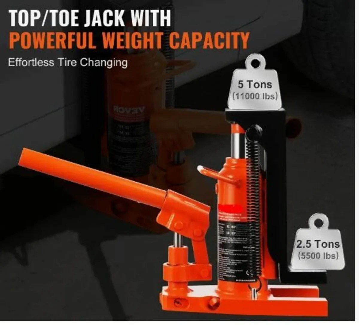 Hydraulic Toe Jack, 2.5 Ton - Image 2