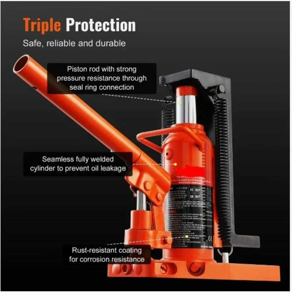 Hydraulic Toe Jack, 2.5 Ton - Image 4