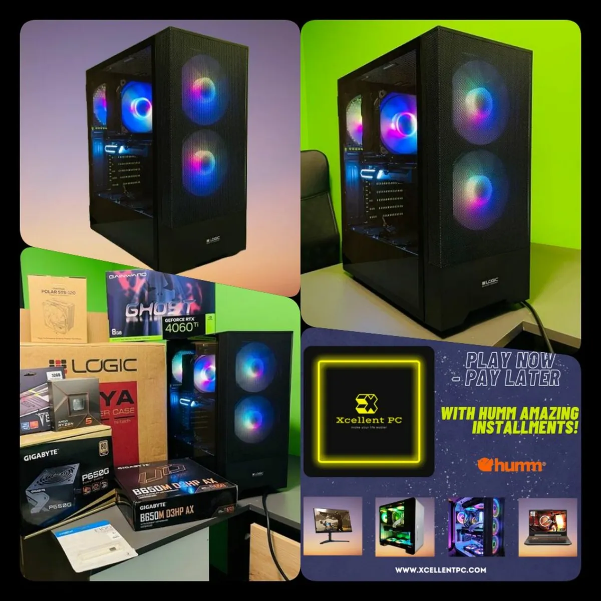 PC Gaming Ryzen 5 7600X, RTX 4060 Ti, 32GB DDR5 - Image 1
