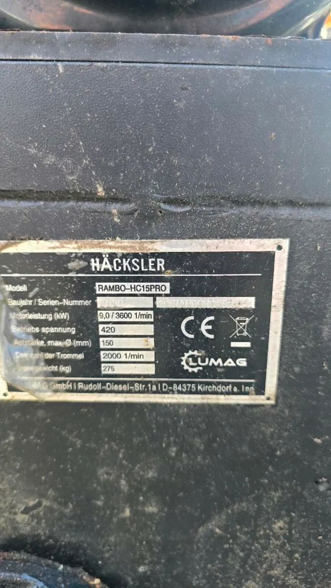 Lumag 15hp chipper shredder - Image 2