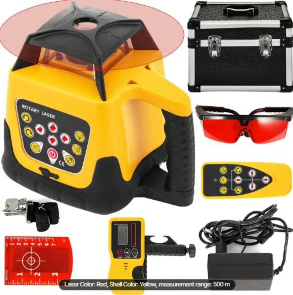 Rotary Laser Level Kit Red Beam Digital - Image 1