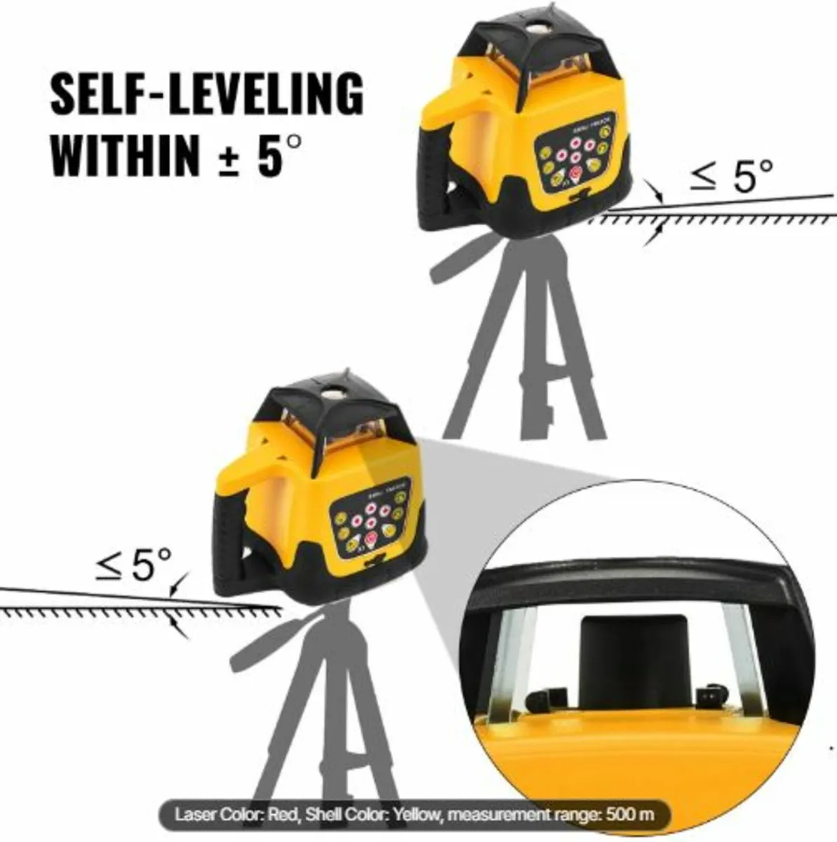 Rotary Laser Level Kit Red Beam Digital - Image 3