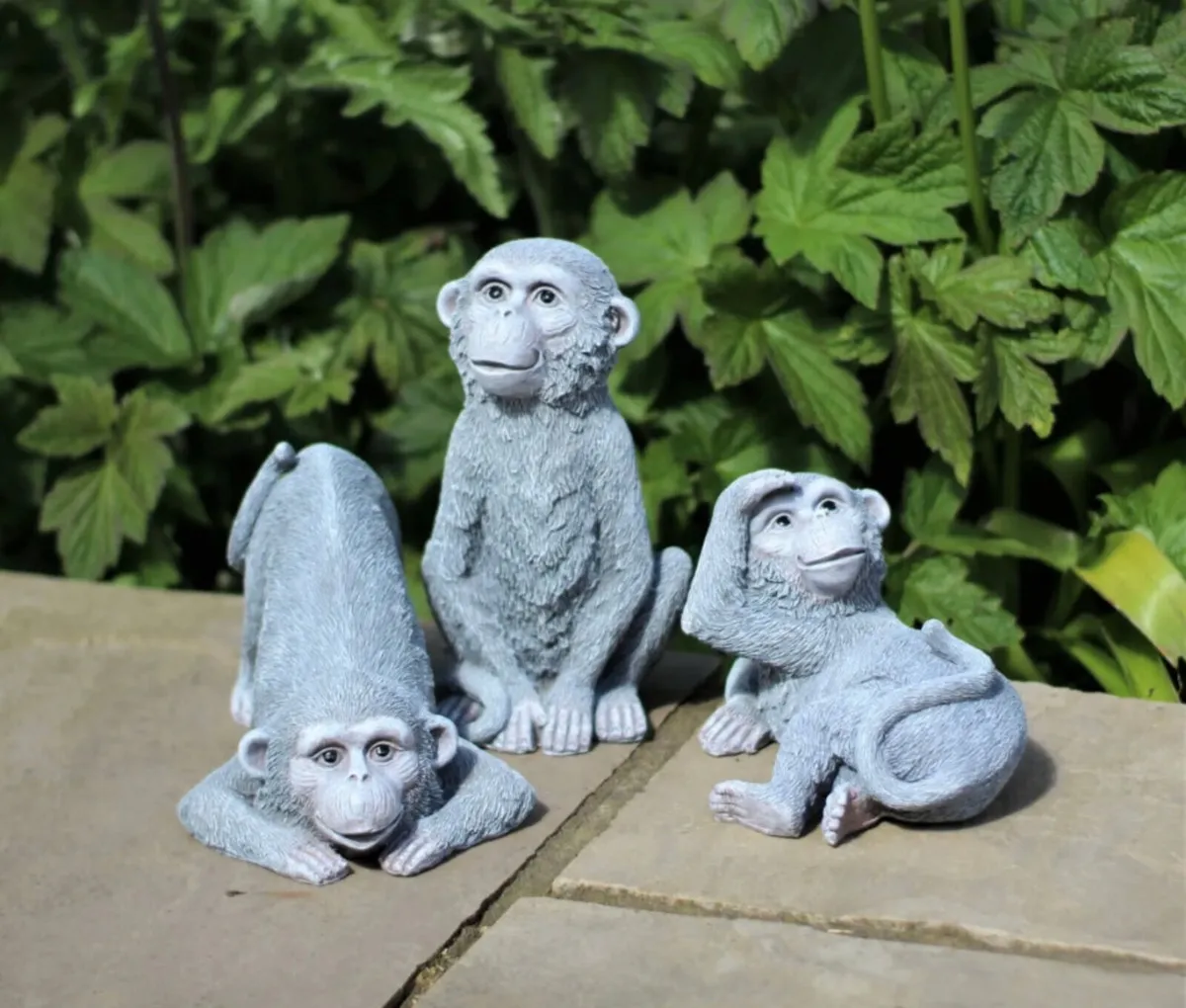 3 x Cheeky Monkeys Garden Ornaments 9.5” NEW - Image 4