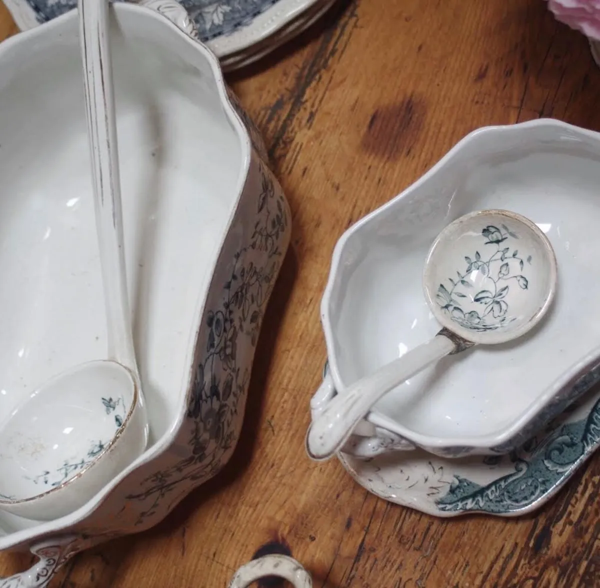 Two Antique China Tureens - Image 2