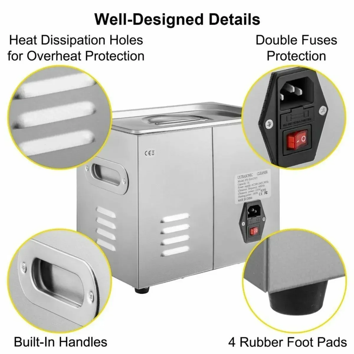3L Ultrasonic Cleaner with Heat & Digital Display - Image 2