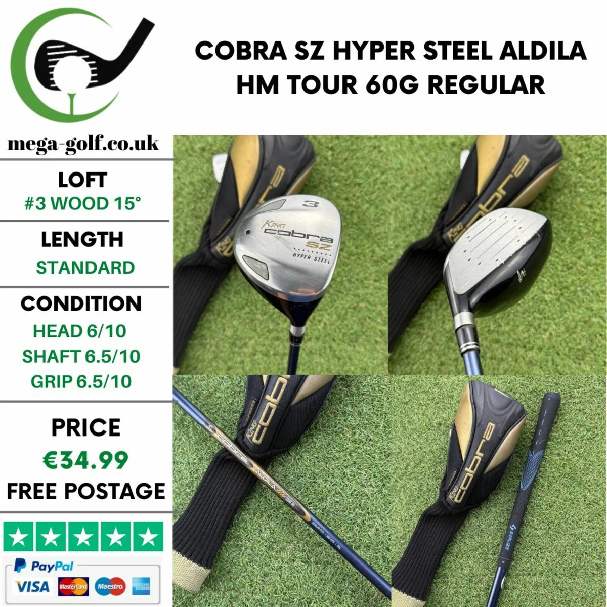 COBRA SZ HYPER STEEL #3 WOOD 15° / REGULAR - Image 1