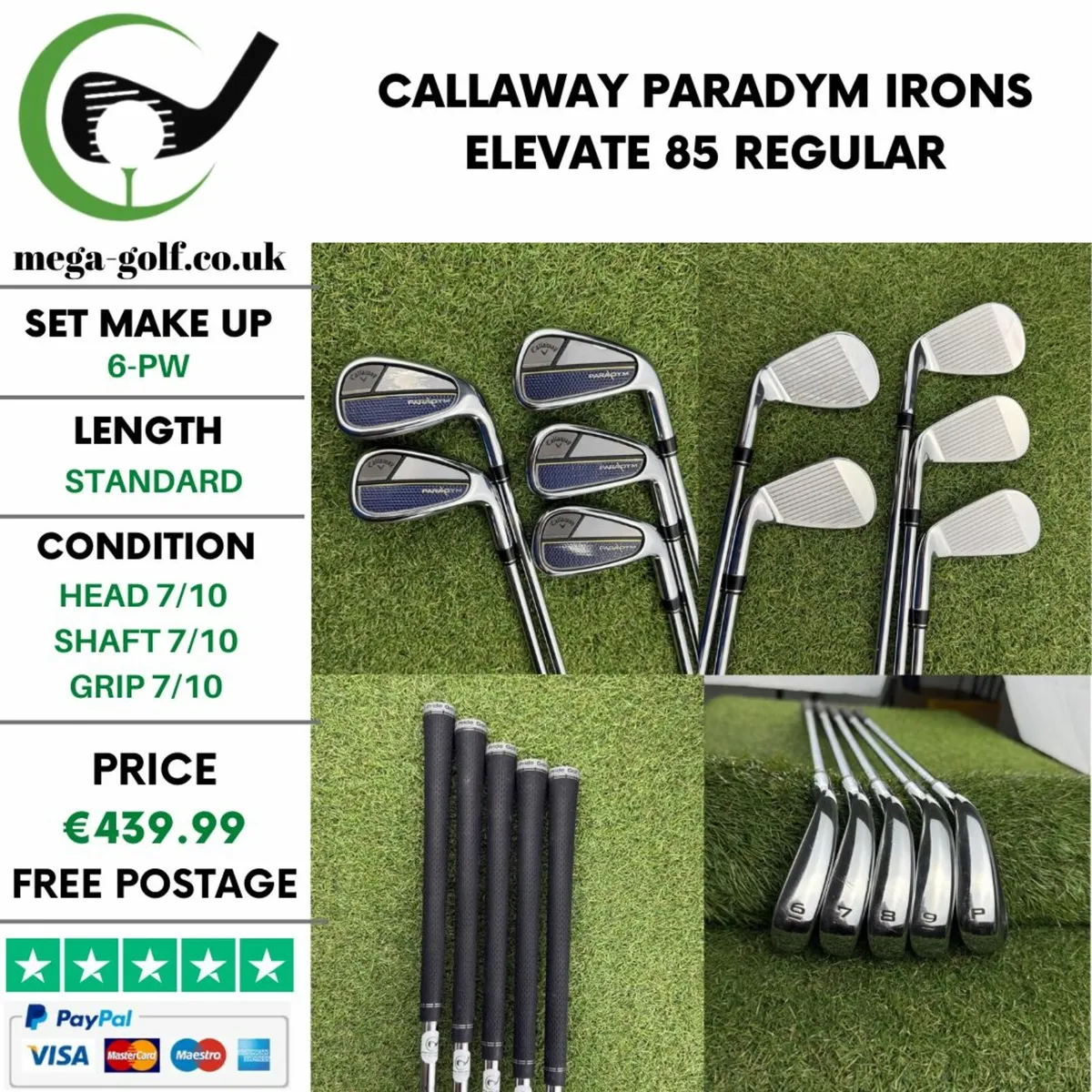 CALLAWAY PARADYM IRONS / 6-PW / ELEVATE 85 REGULAR - Image 1