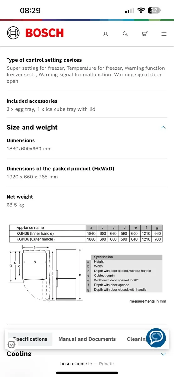 Bosch Fridge Freezer - Image 2