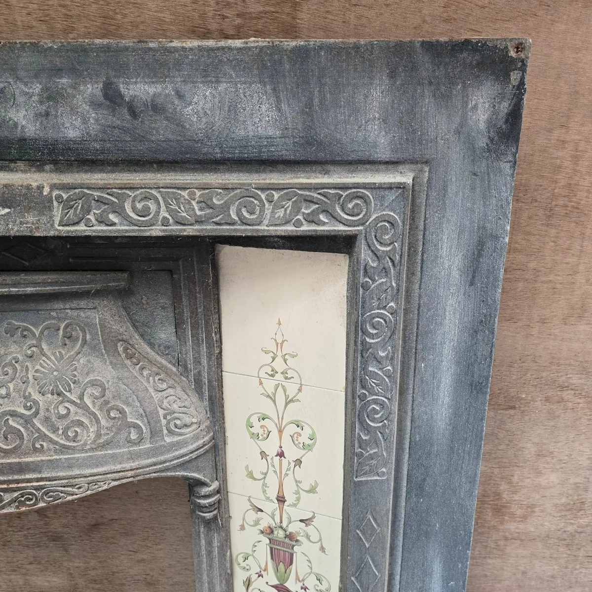 Cast Iron Fireplace with Ceramic Tiles - Image 3