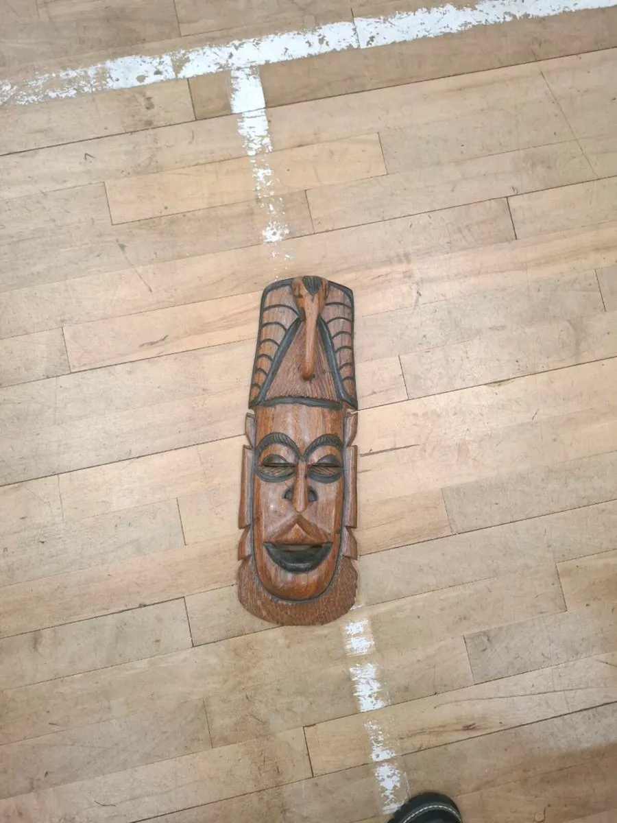 By post only african wood mask