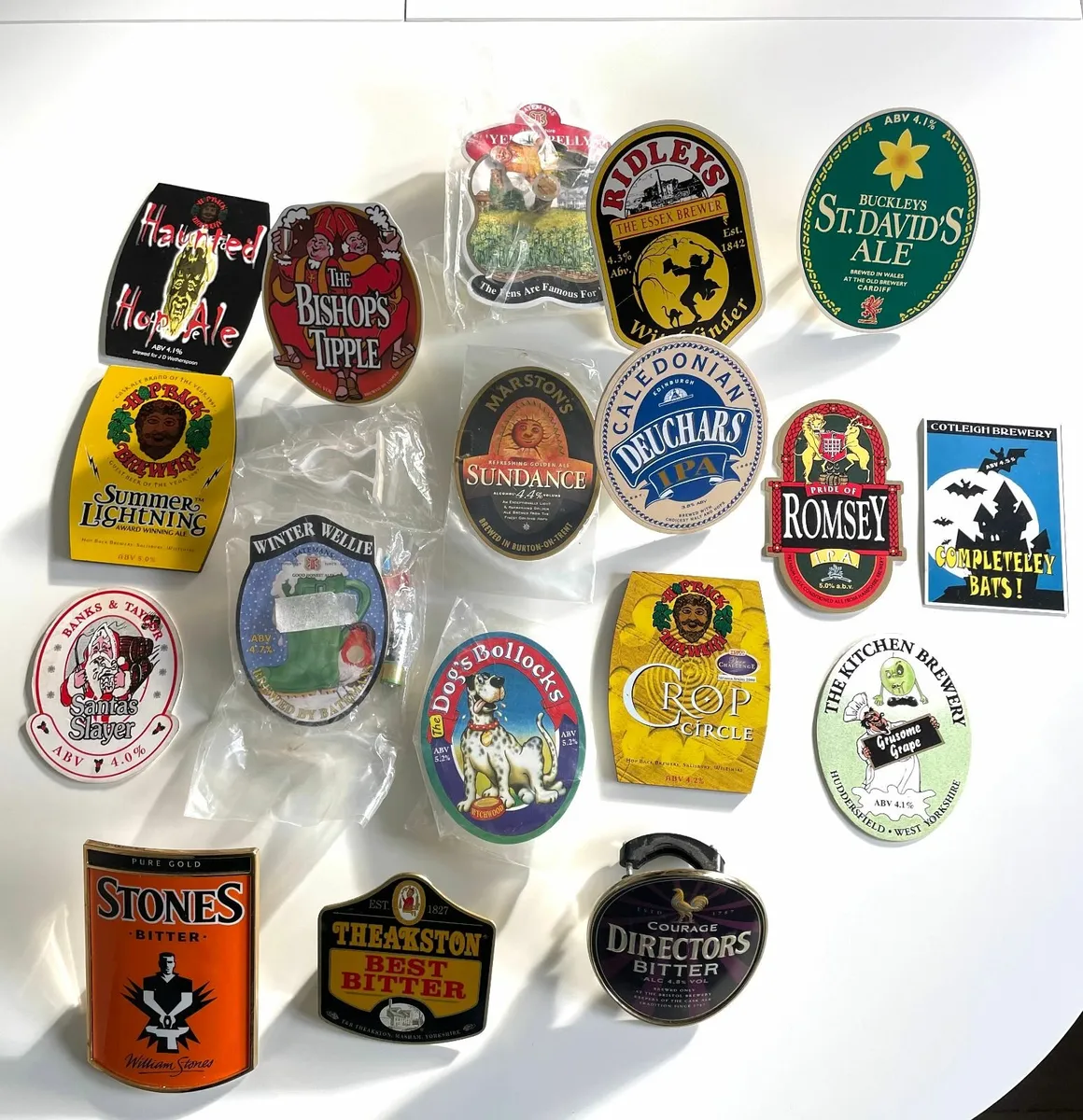 Beer Signs with Clips - Mix Metal & Plastic 1990s