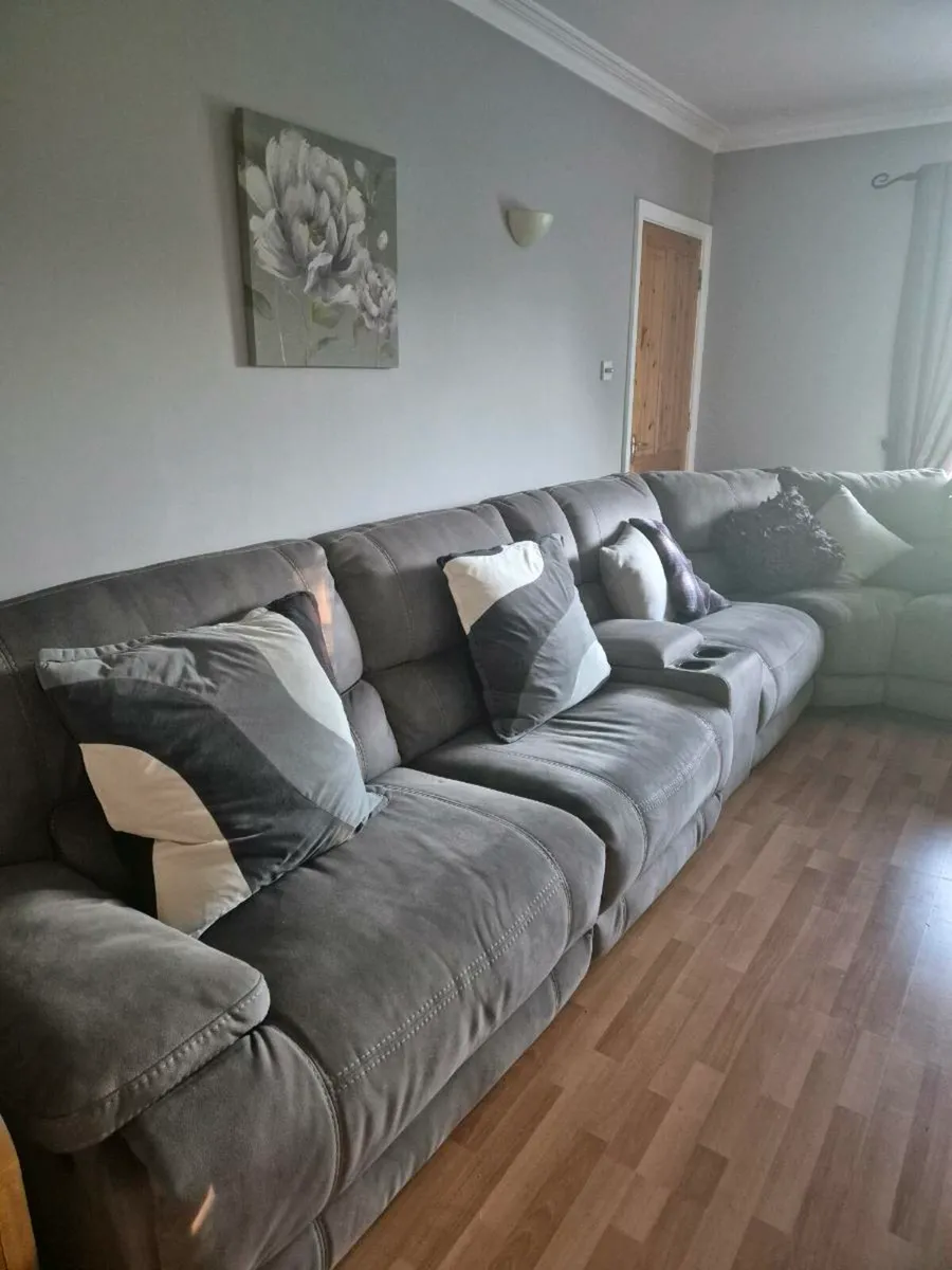 Recliner L shaped Sofa and armchair - Image 2