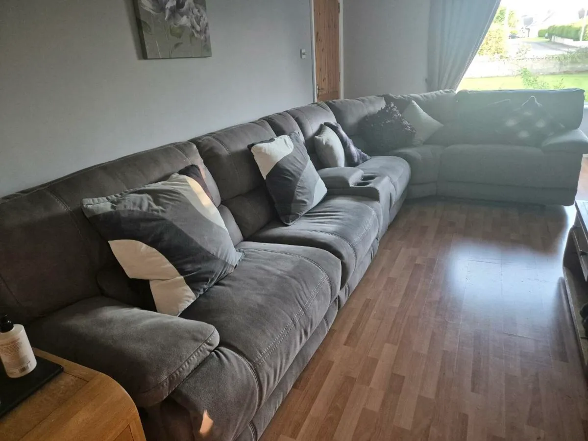 Recliner L shaped Sofa and armchair - Image 3