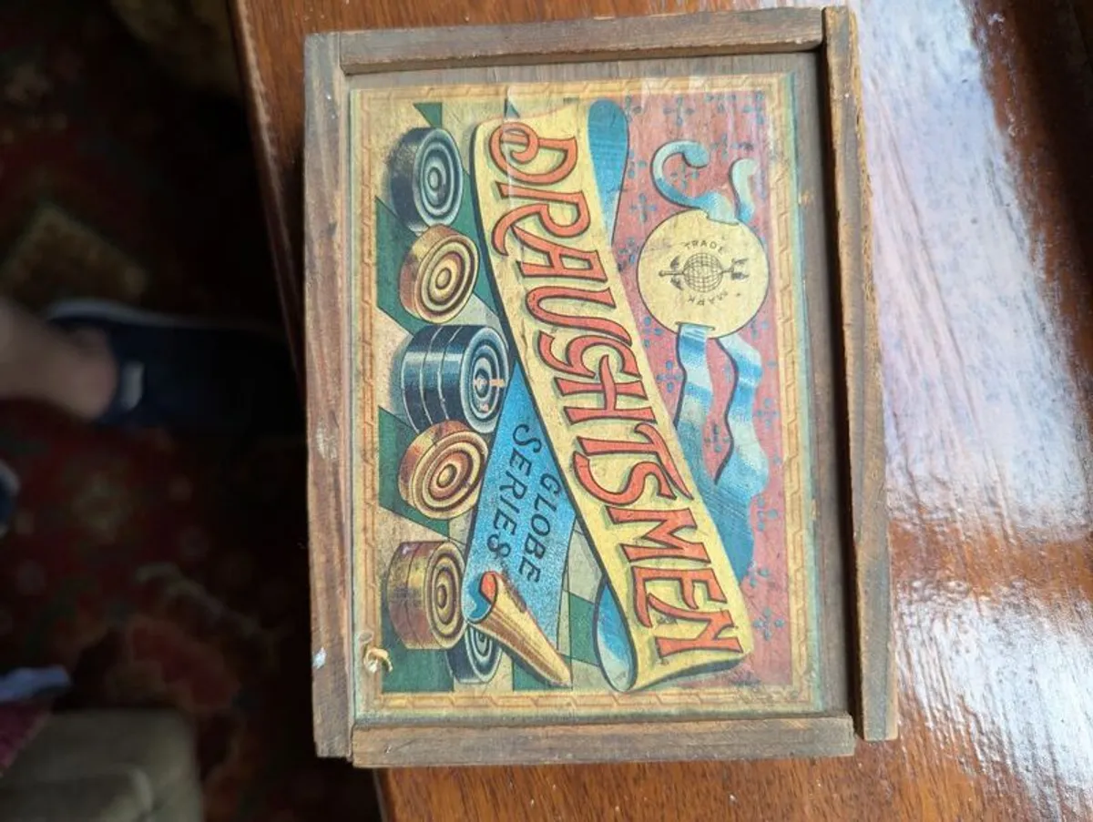 vintage draughts pieces circa 1910 - Image 1