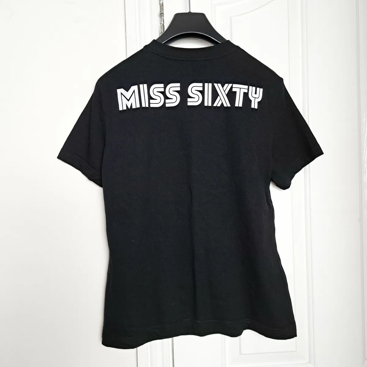 Miss Sixty Black Pop Art Print T-shirt Size S - Image 3