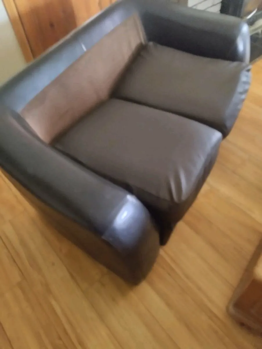 Leather couch two seater - Image 2