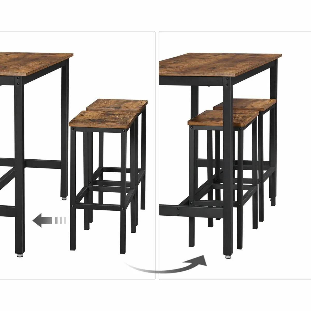 New Vintage Bar Table Set With 2 Stools- FREE P&P - Image 4