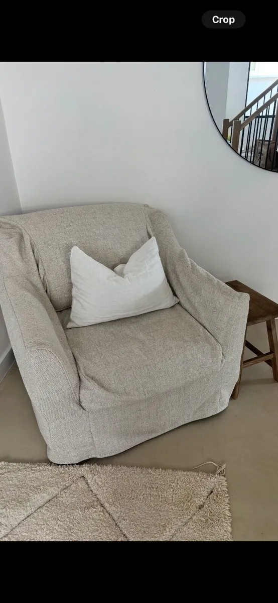 IKEA farlov chair with Beamz boucle cover - Image 2