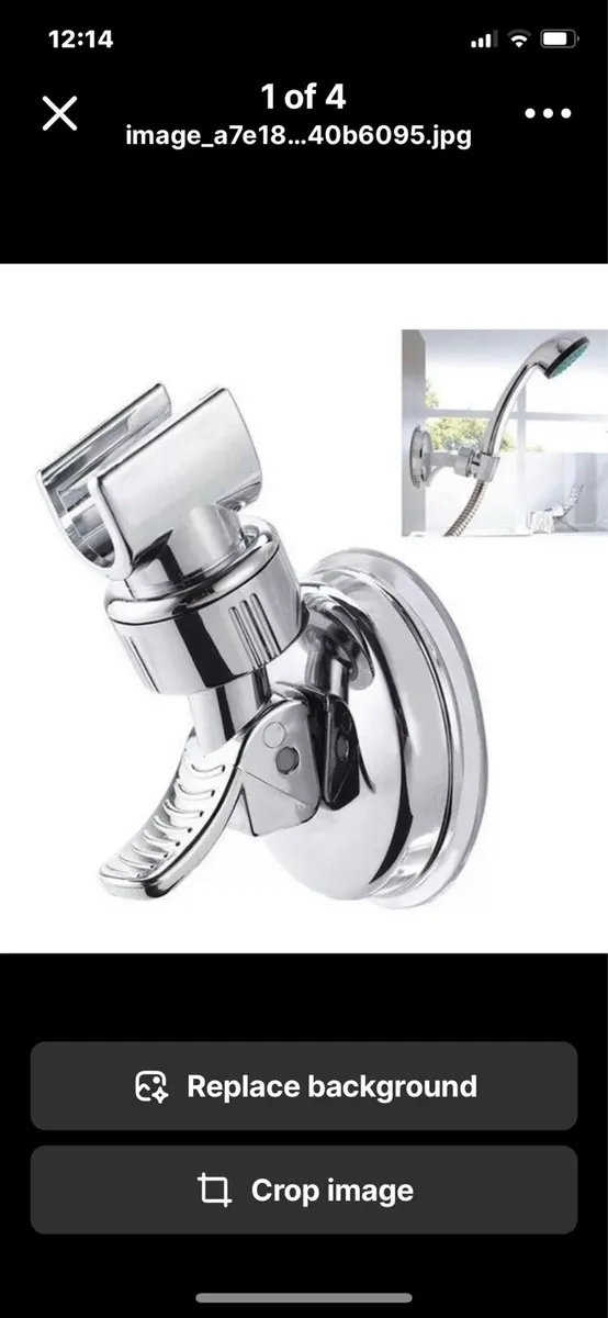 Adjustable Bracket Suction Shower Head Holder - Image 1