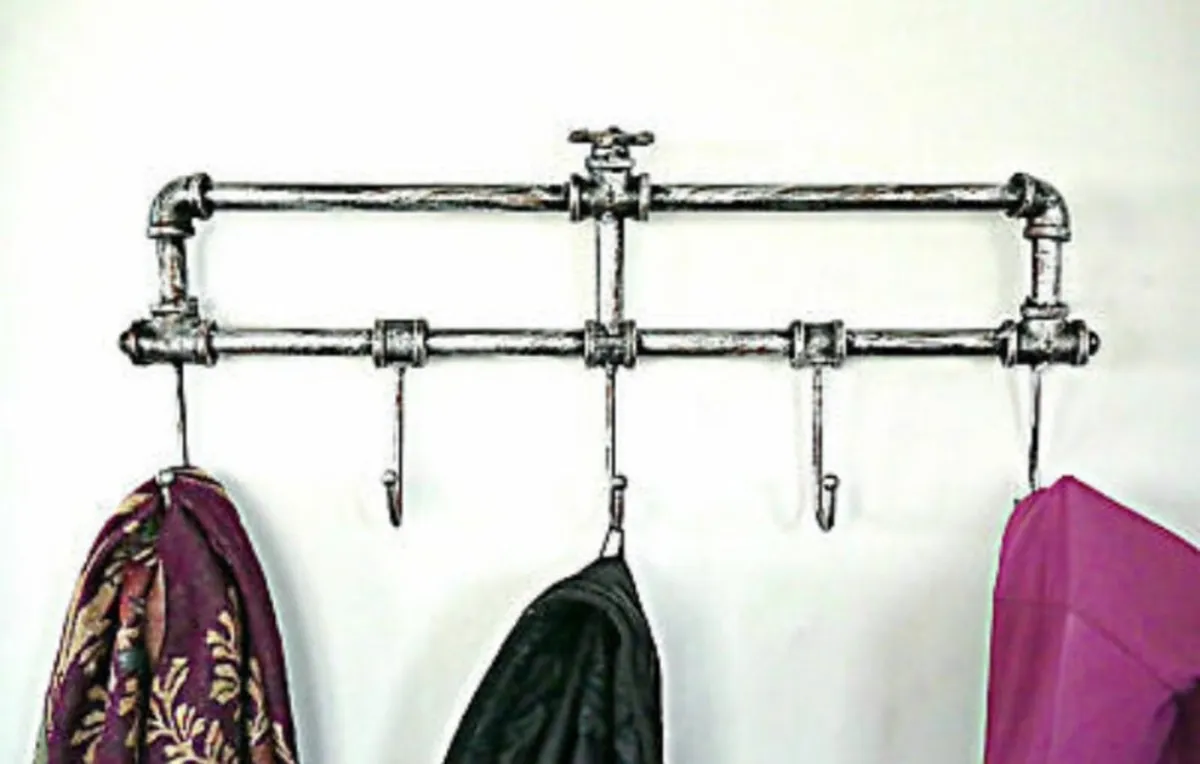 Vintage Style Industrial Wall Mounted Coat Hooks - Image 2