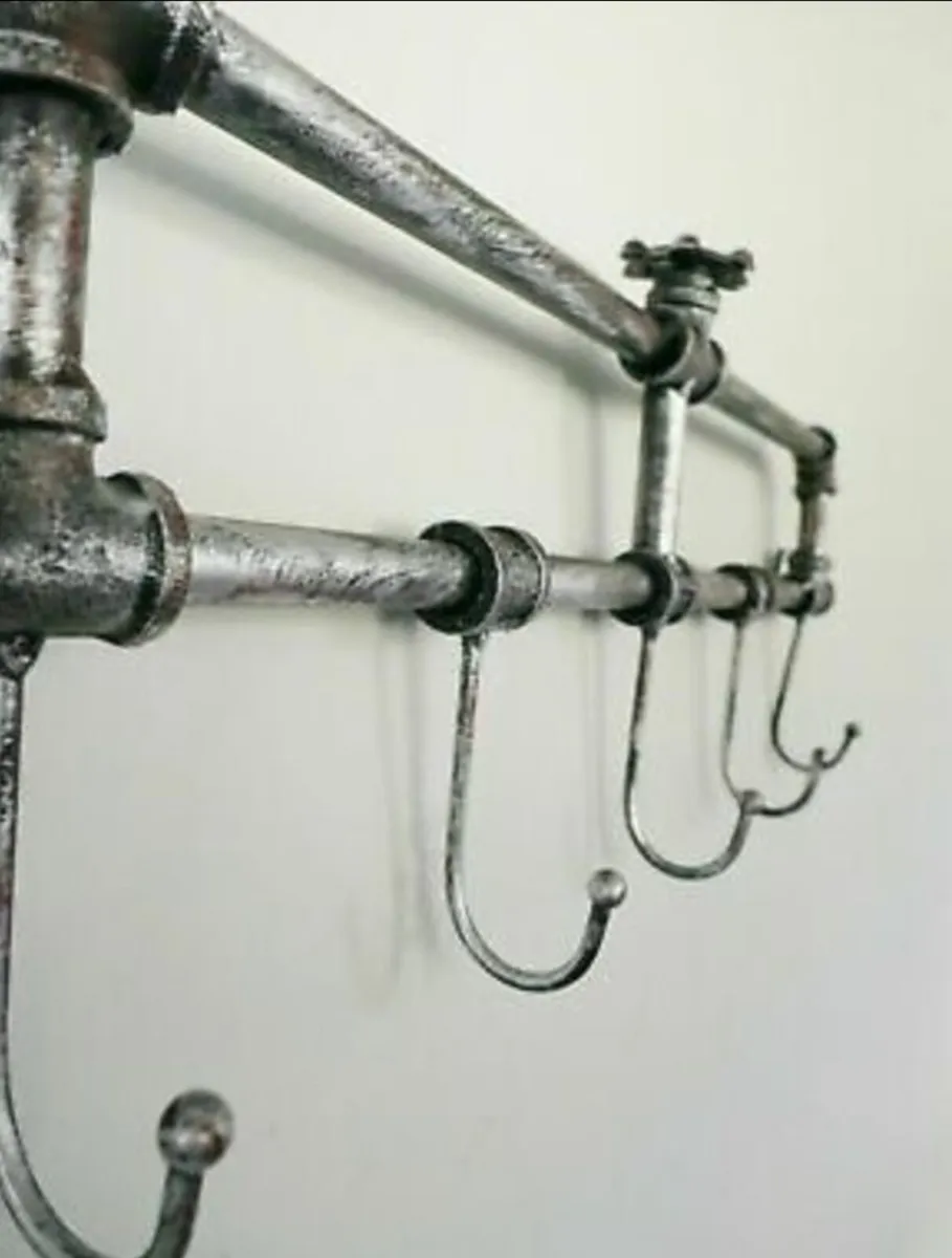 Vintage Style Industrial Wall Mounted Coat Hooks - Image 4