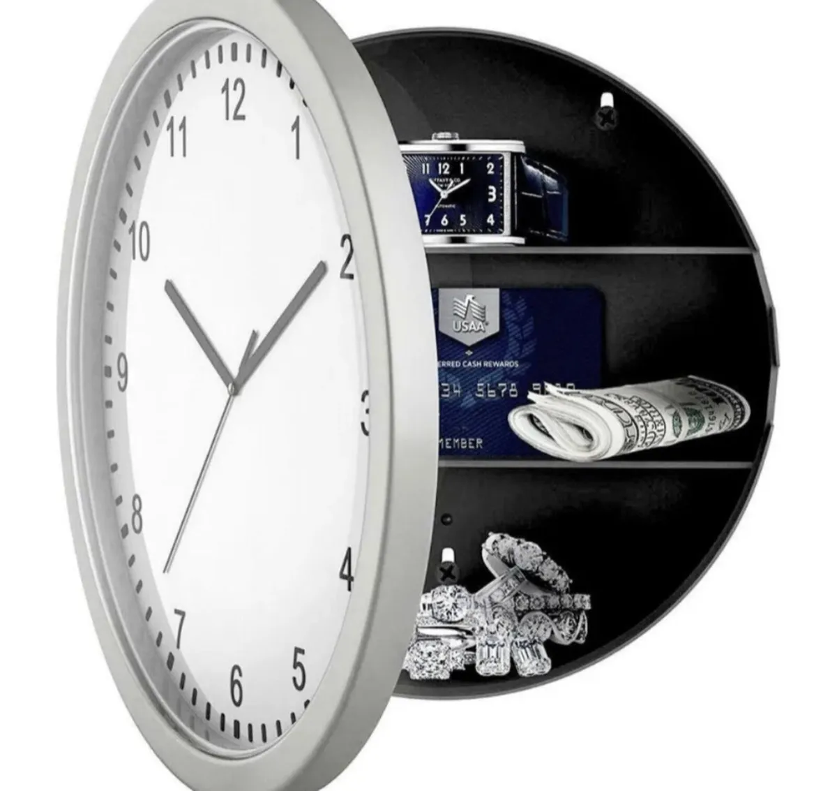 Secret Wall Clock Safe Hidden Compartment NEW - Image 3