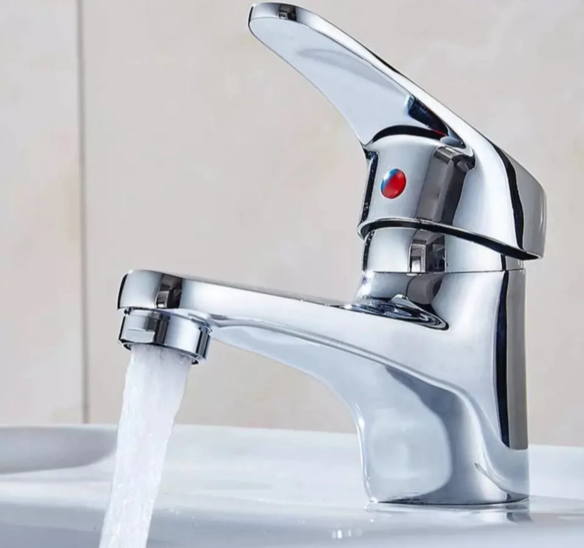 Bathroom Tap Single Basin Sink Mono Mixer 2 Hoses - Image 2