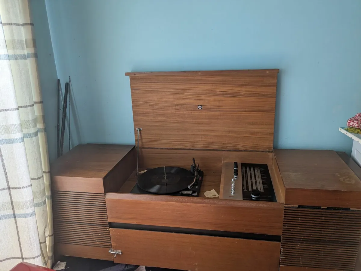 Vintage Record Player with Radio