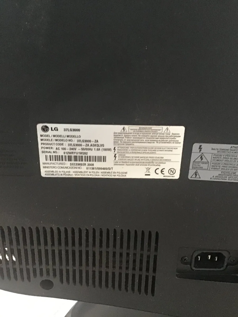 LG 37” TV - Image 3