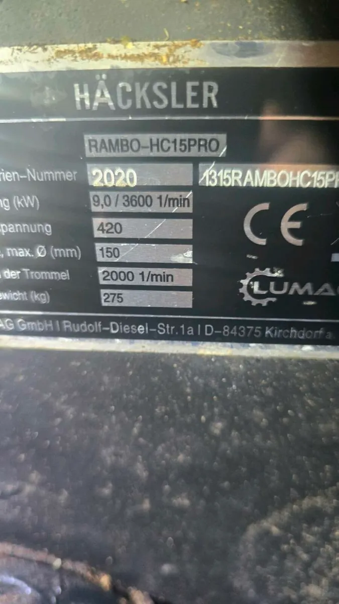 Lumag 15hp chipper shredder - Image 2