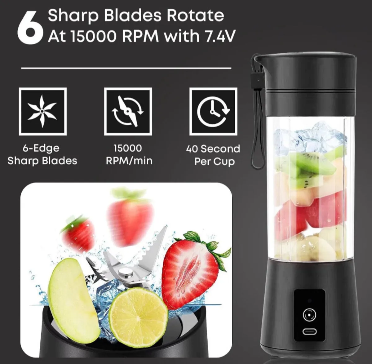 Mini Juice Maker Portable Smoothie Maker NEW - Image 3