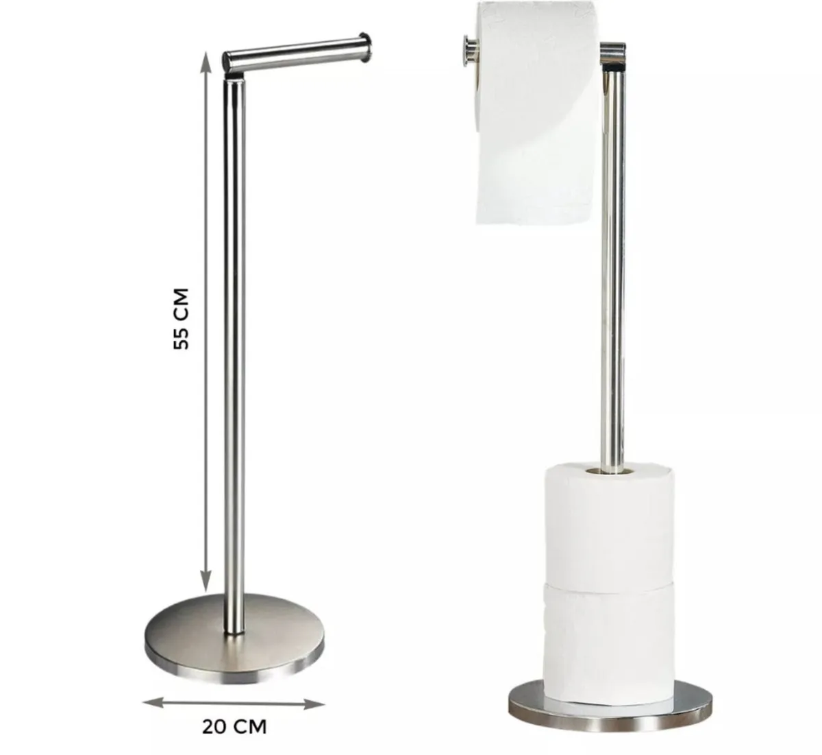 2 in 1 Bathroom Toilet Roll Holder Dispenser NEW - Image 3