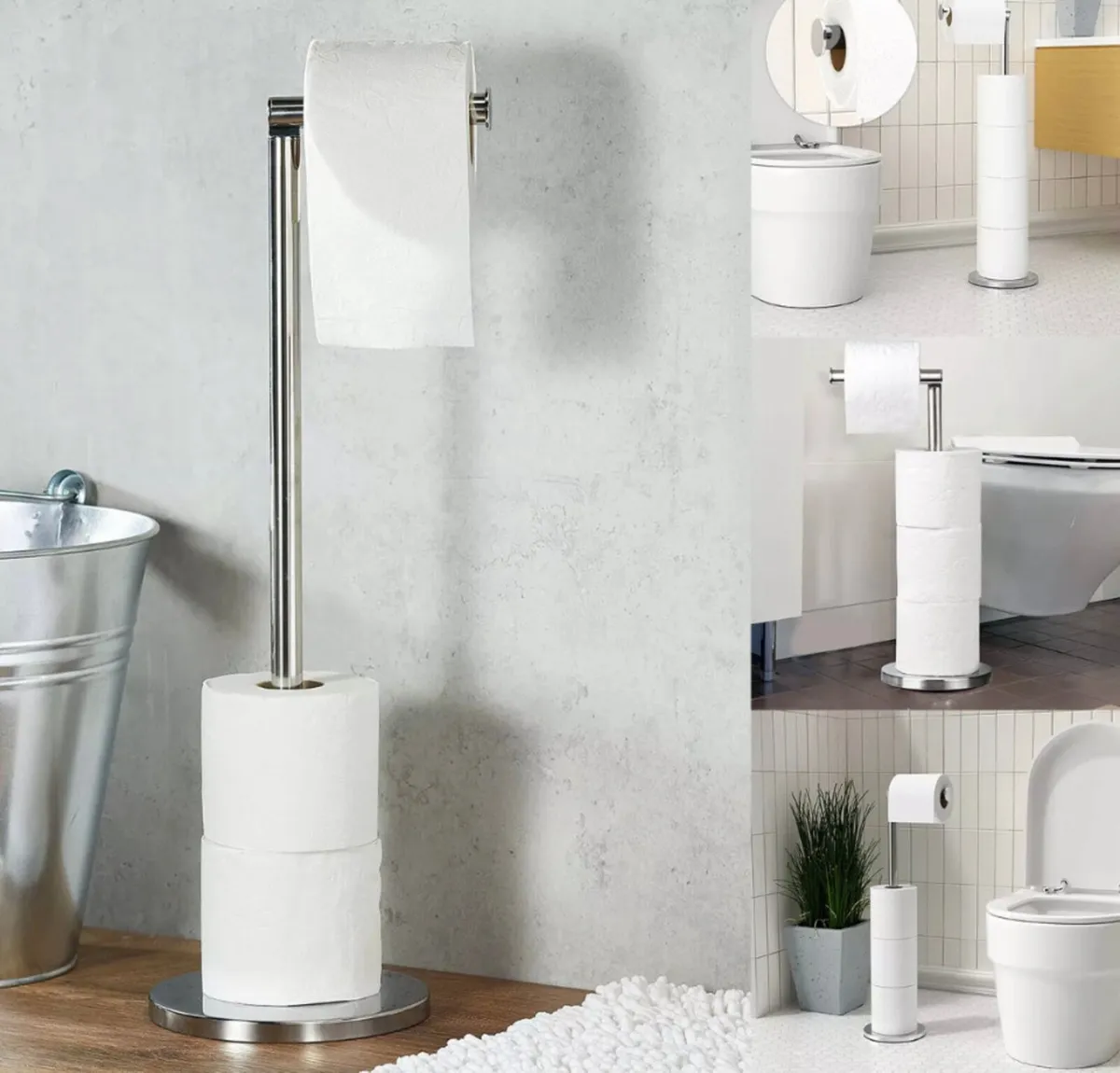 2 in 1 Bathroom Toilet Roll Holder Dispenser NEW - Image 4