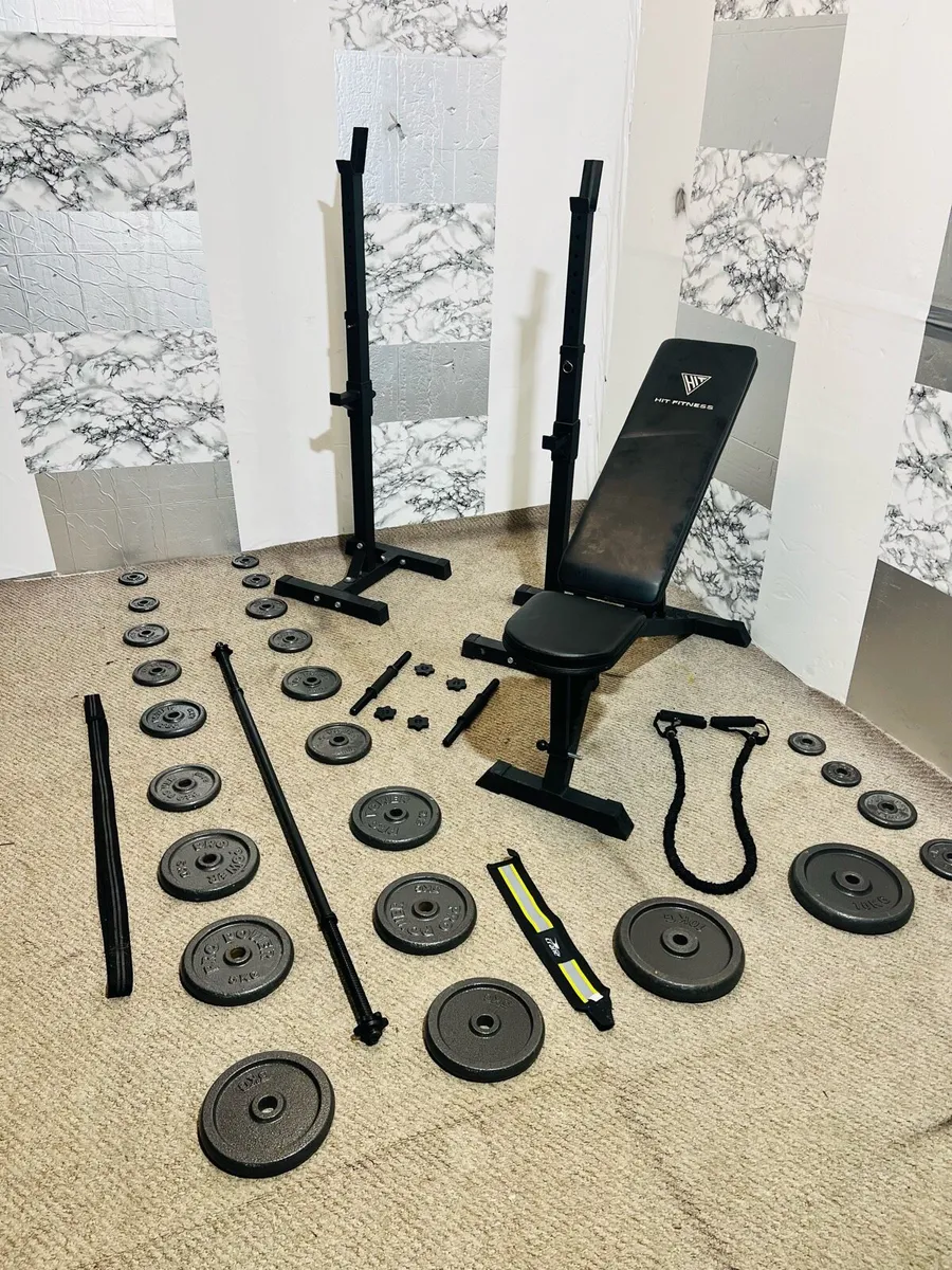 Homegym steel weights barbell rack dumbbell bench - Image 2