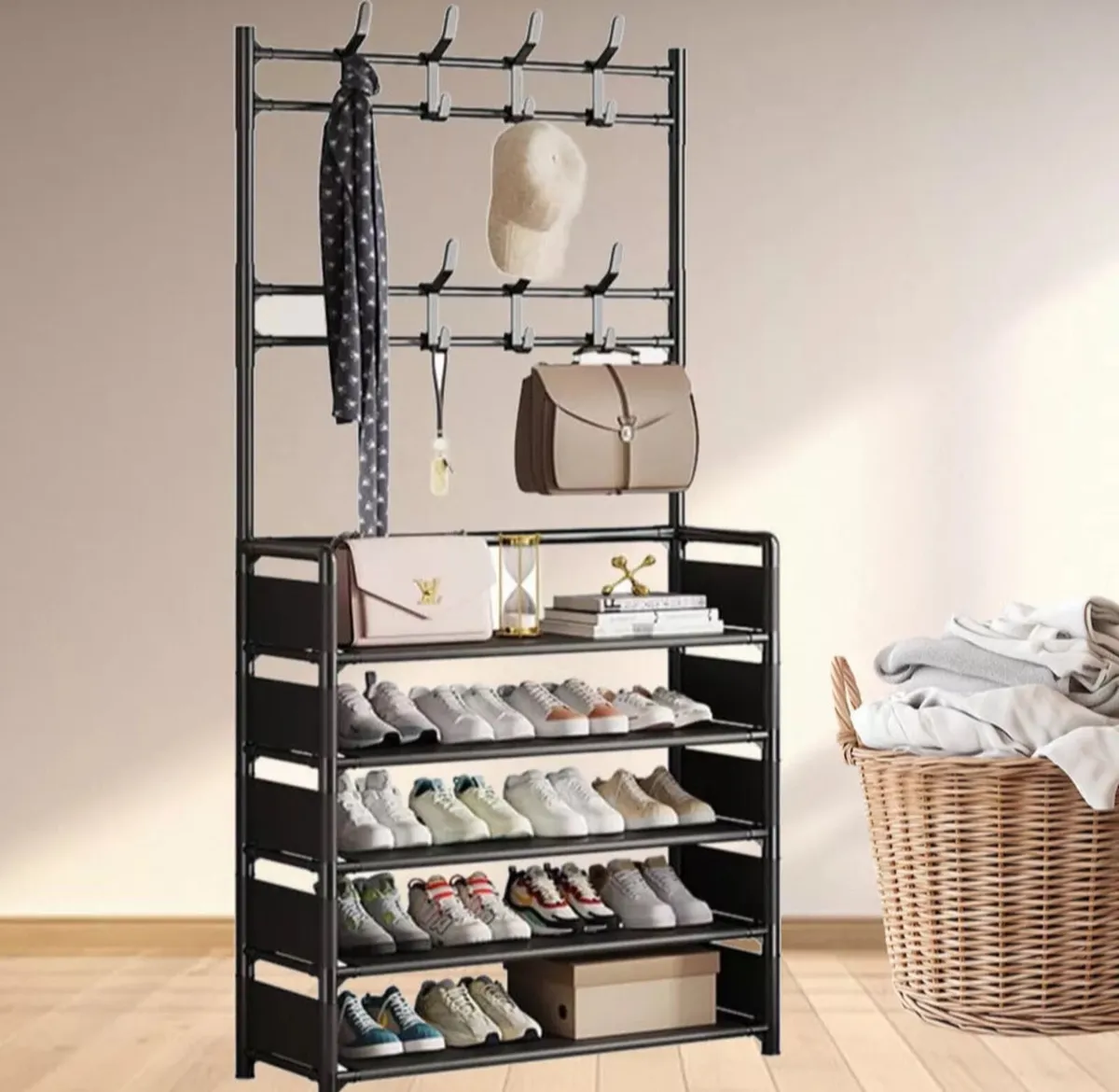 Coat Stand Compact Hanger & 5 - Image 2