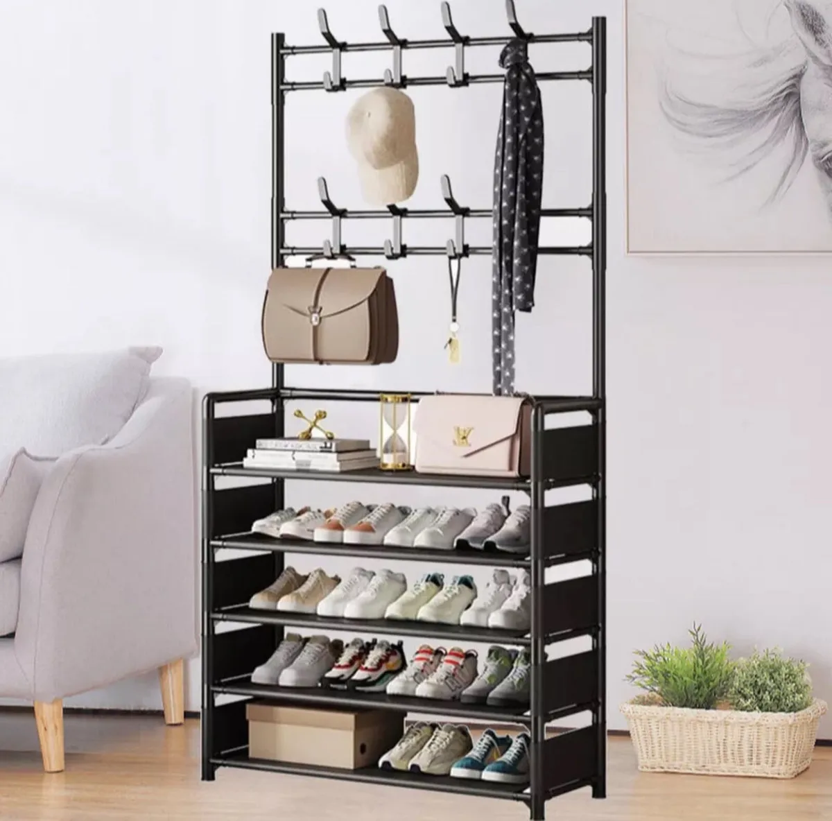 Coat Stand Compact Hanger & 5 - Image 3