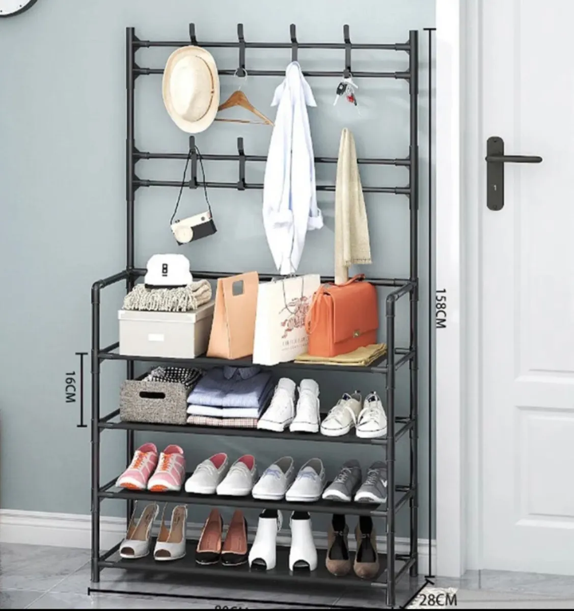 Coat Stand with 4 Tier Shoe Rack NEW - Image 1